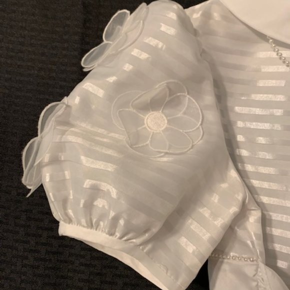 Girls size 10 White Dress: First Communion, Flower Girl, Wedding, Formal, etc. - Picture 4 of 12